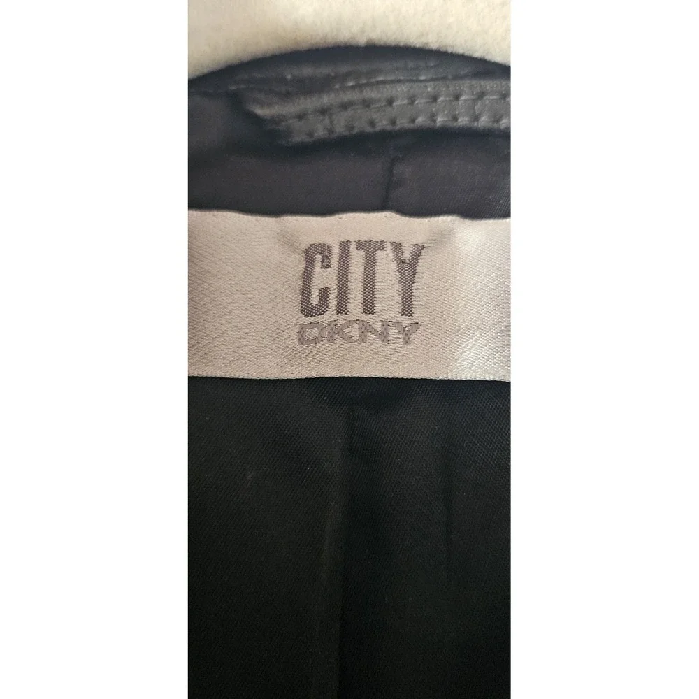 Vintage‎ CITY DKNY biker genuine leather jacket lined women's 8P